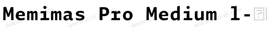 Memimas Pro Medium l字体转换